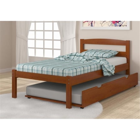 Fixturesfirst PD-575TE-503E Twin Size Econo Bed with Twin Size Trundle Bed in Light Espresso FI486581